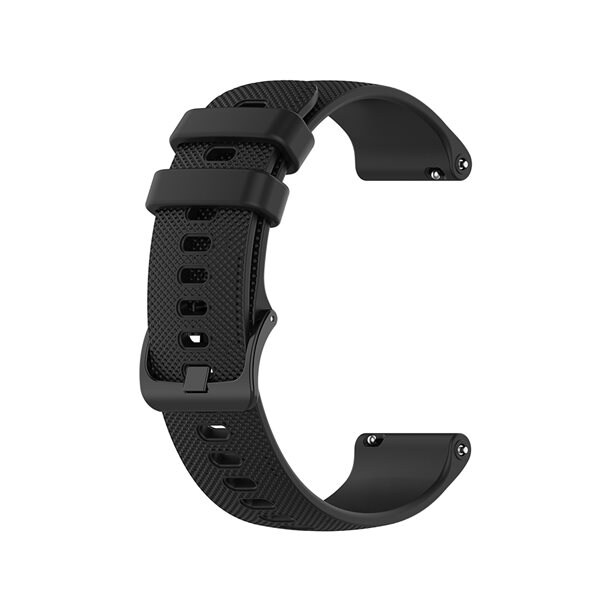 Silikonarmbånd 18mm til Garmin Vivoactive 4 - Sort