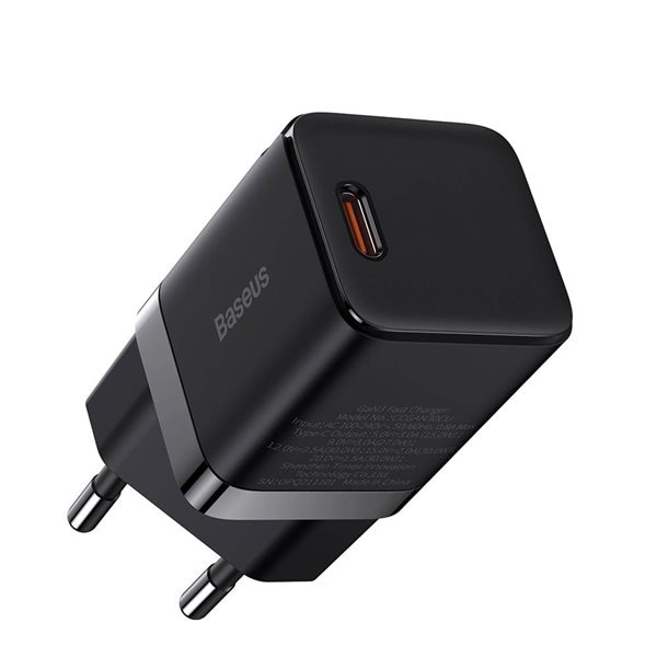 Baseus vegglader med 1 usb-port 30W - sort