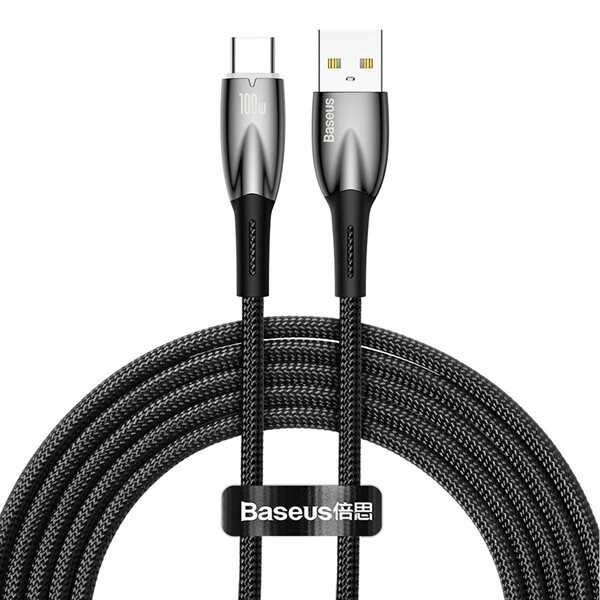 Baseus Glimmer Series 100W USB til USB-C-kabel 2m - Sort