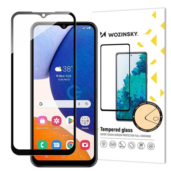 Wozinsky Full Screen Skjermbeskytter med sort ramme til Samsung Galaxy A14 5G / A14