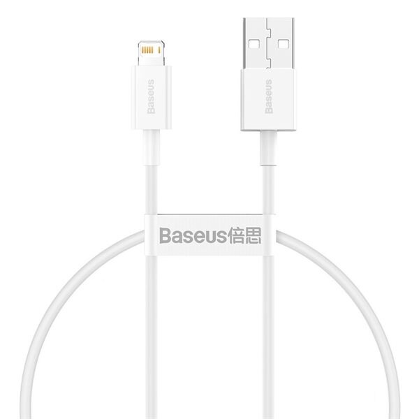 Baseus Superior USB-Kabel USB til Lightning 2.4A 25cm - Hvit