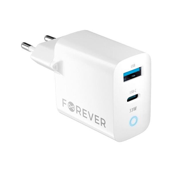 Forever GaN USB-lader PD QC 1x USB-C 1x USB 33W