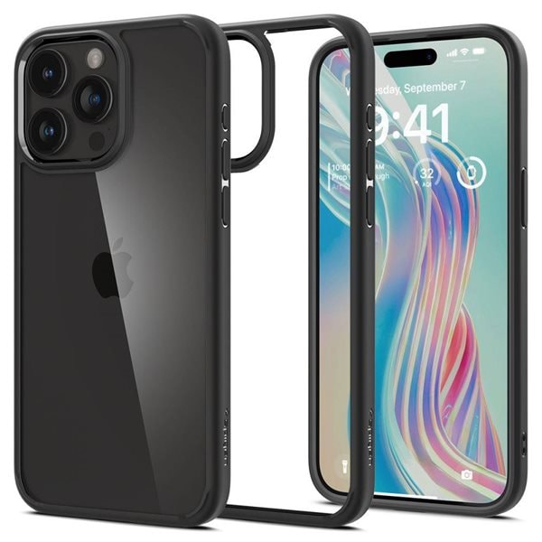 Spigen Ultra Hybrid Bakdeksel til iPhone 15 Pro - Mattsvart