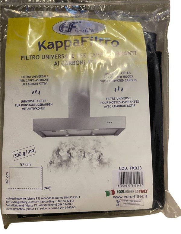 Klippbart Aktivt Karbonfilter 47x57mm