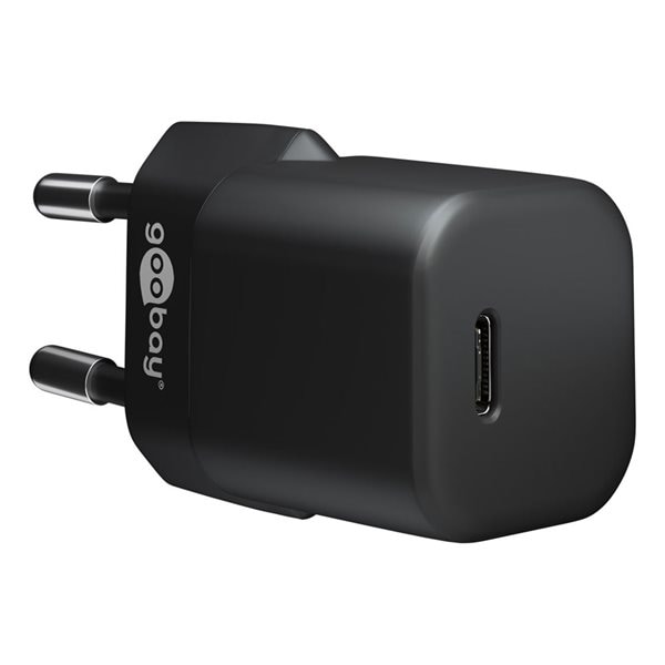 Goobay USB-C Nano Hurtiglader PD 20W - Svart