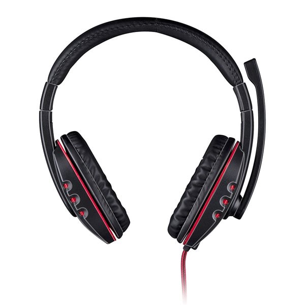 No Fear Gaming Headset med 2x3,5mm - Sort/Rød