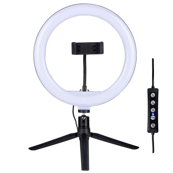 Grundig LED-Ring med 130LED, RGB og tripod 25cm