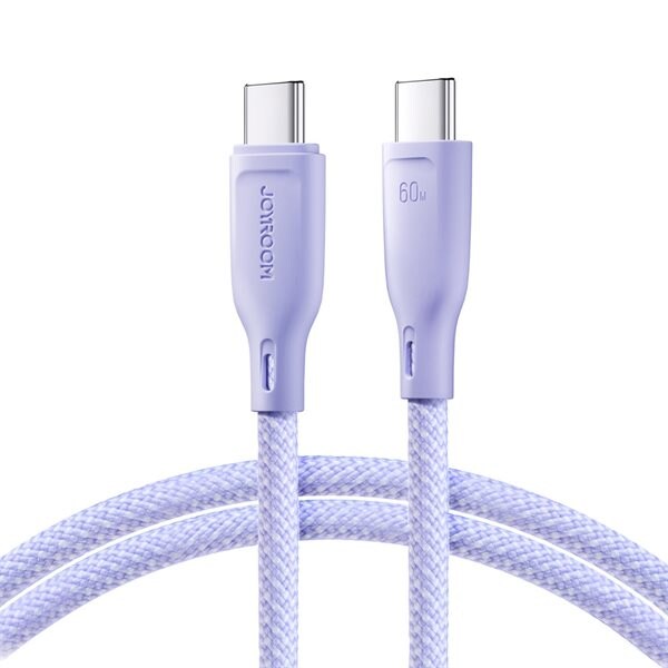 Joyroom Multi-Color USB-C-kabel 60W 1m - Lilla