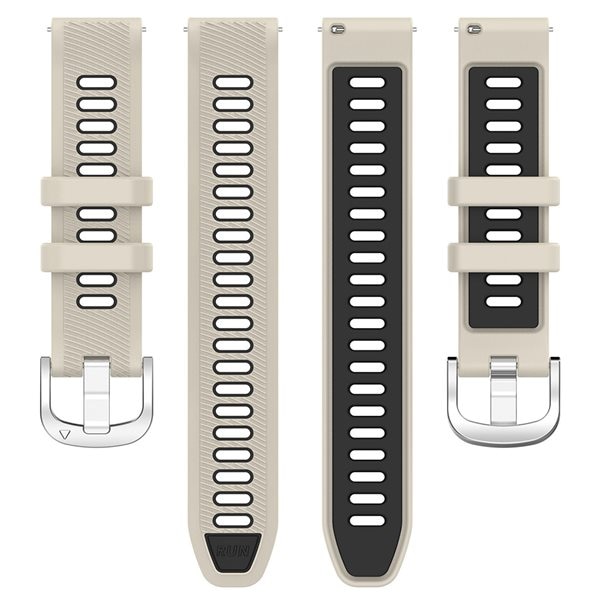 Silikonarmbånd for Garmin Forerunner 265 / 265S - 18 mm Starlight / Svart