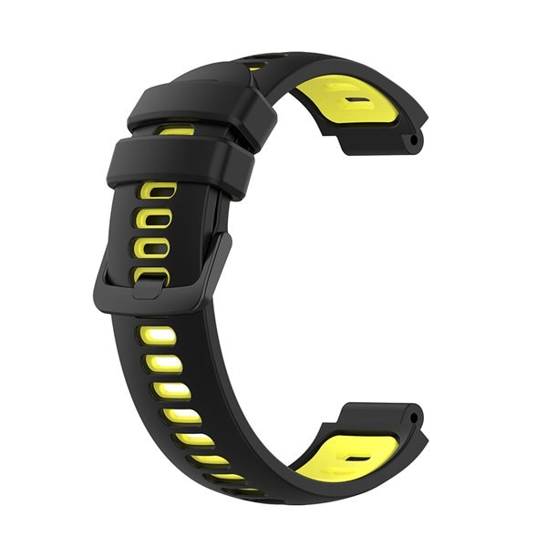 Silikonarmbånd for Garmin Forerunner 220 / 735XT / 235 - Svart/gul