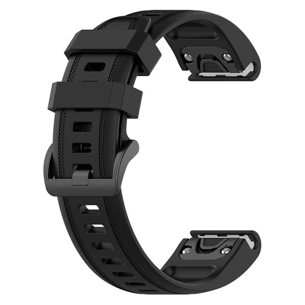 Armbånd i silikon til Garmin Fenix ​​​​6S - 20mm - Svart