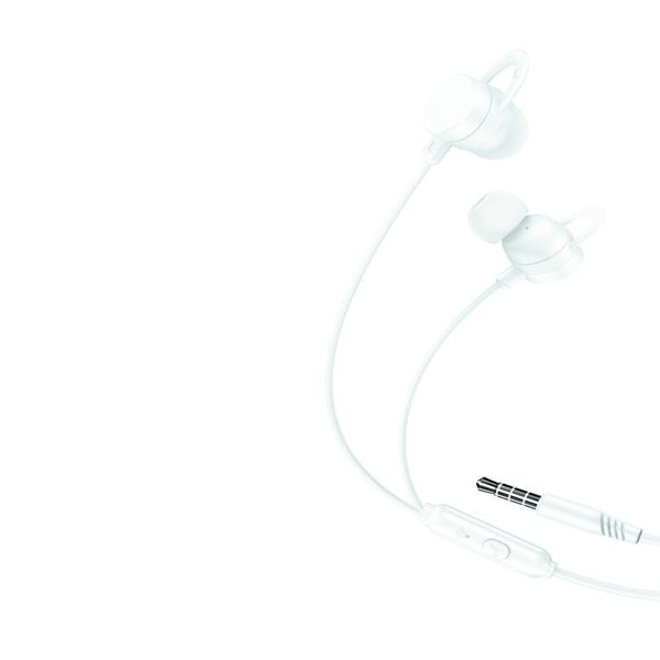 XO In-Ear Headset med 3,5mm kontakt og mic - Hvit