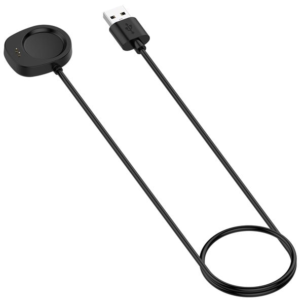 Lader til Amazfit Balance A2286 - USB 1m - Sort