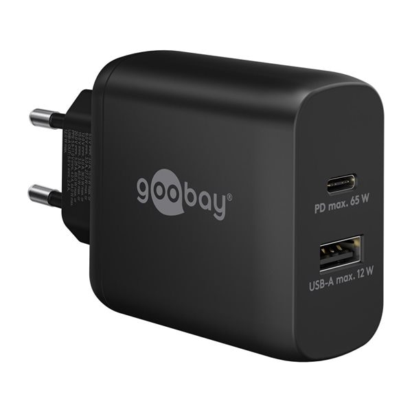 Goobay USB-C-Hurtiglader 65W - Sort