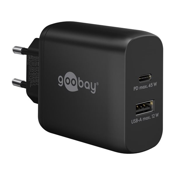 Goobay USB-C-Hurtiglader 45W - Sort