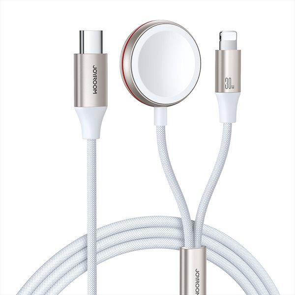 Joyroom Lader + Lightningkabel til Apple Watch 1,5m - Hvit