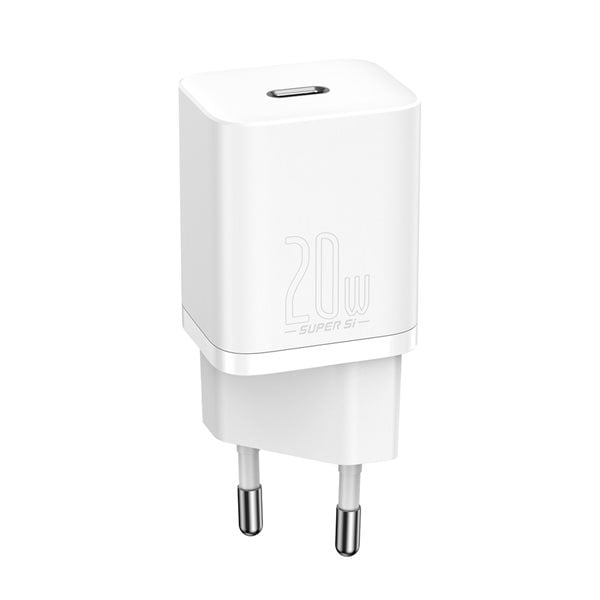 Baseus Vegglader med USB-C PD 20W - Hvit