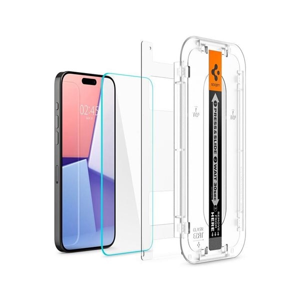 Spigen Glas.TR EZ Fit Tempered Screen Protector for iPhone 15 Pro Max