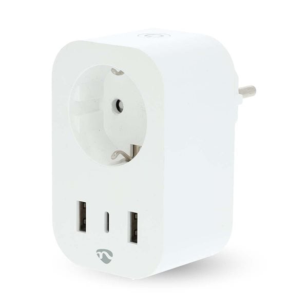 Nedis Smart Plug via Wifi med strømmåler og USB-uttak