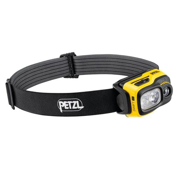 Petzl Swift RL E810AB00 Hodelampe 1100lm - Sort/Gul