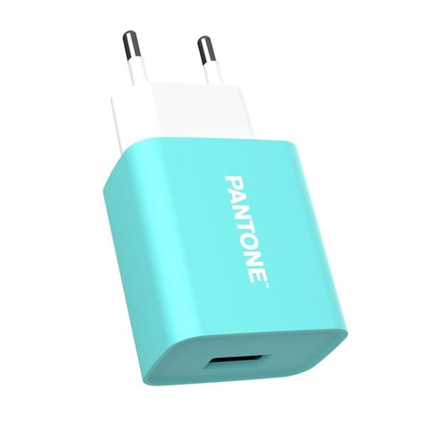 Pantone Veggadapter med 1xUSB 2A - Turkis 3242C