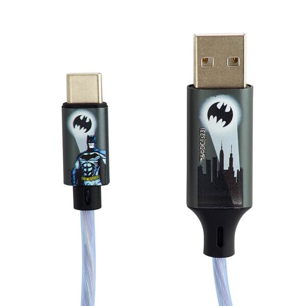 Batman USB-Kabel USB til USB-C Light-Up 1,2m