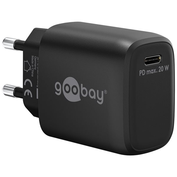 Goobay USB-C Lader GaN PD 20W - Svart