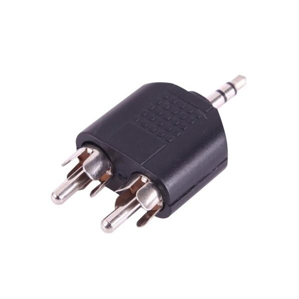 Lydadapter - 3,5mm til 2xRCA