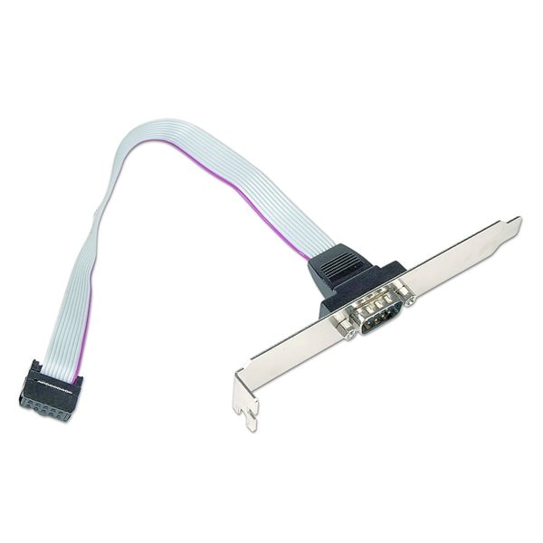 DB9-port med DC 10pin kontakt 25cm flat kabel