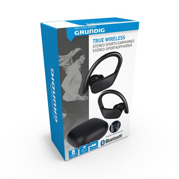 True Wireless sportheadset med 300mAh ladeboks