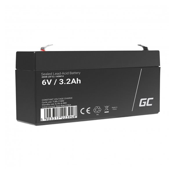 Green Cell AGM Batteri 6V 3.3Ah