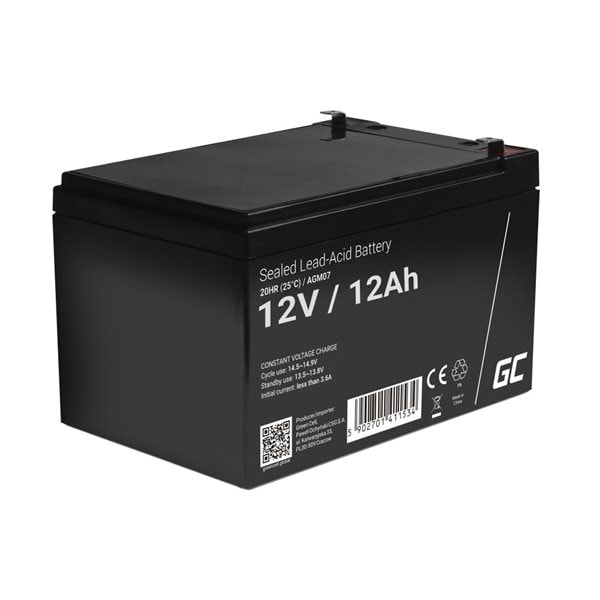 Green Cell AGM Batteri 12V 12Ah