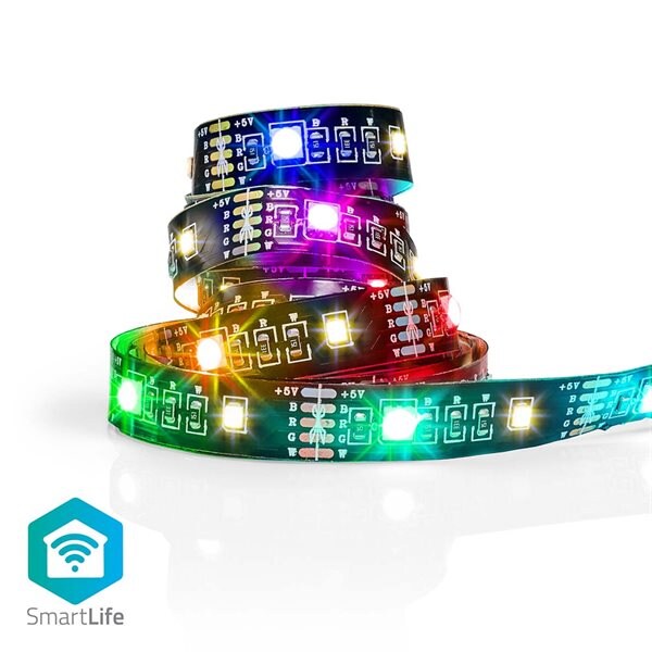 Nedis SmartLife LED Strip RGB/Hvit Bluetooth 2 meter