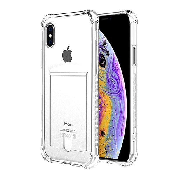 Gjennomsiktig bakdeksel med kortlomme iPhone X/XS