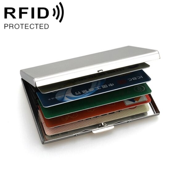 Kortholder med RFID-beskyttelse i rustfritt stål