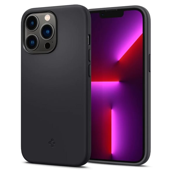 Spigen Silicone Fit-deksel til iPhone 13 Pro Sort