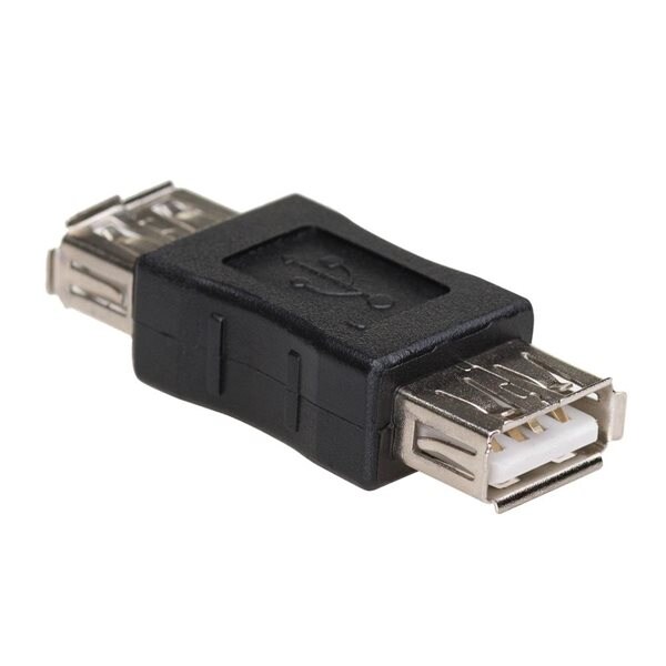 Akyga Adapter USB-A hunn - USB-A hann 2.0 - Sort