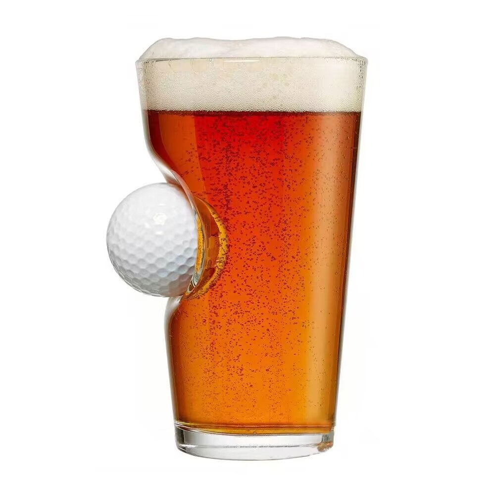 Drikkeglass med golfball