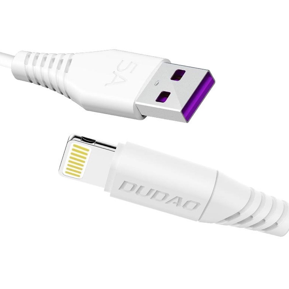 Dudao USB-kabel USB til Lightning 5A 1m - Hvit