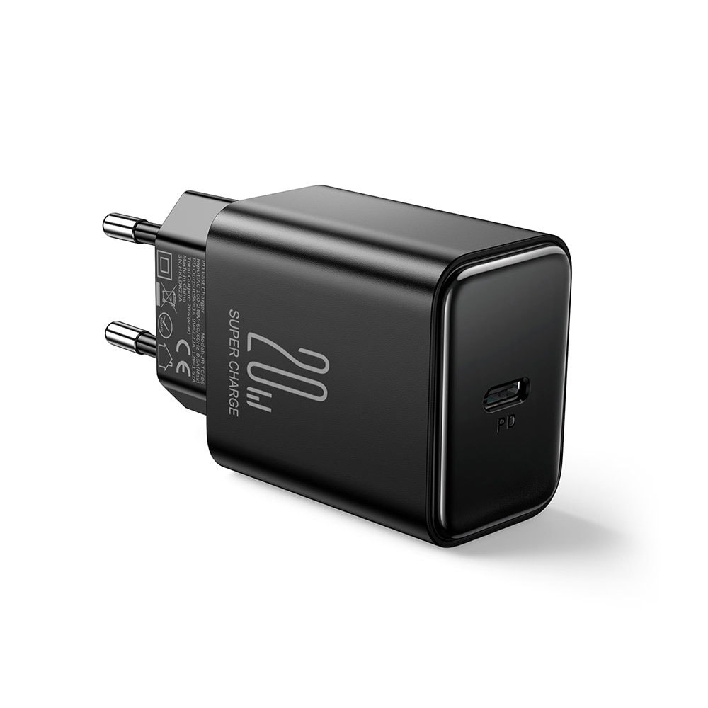 SiGN Extreme Hurtiglader for iPhone 15 20W USB-C strømadapter + kabel 2m,  3A, 60W 