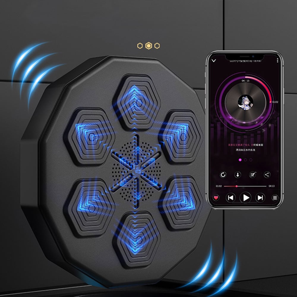 Smart Elektrisk Boksetrener – Bluetooth Musikk og LED-Lys