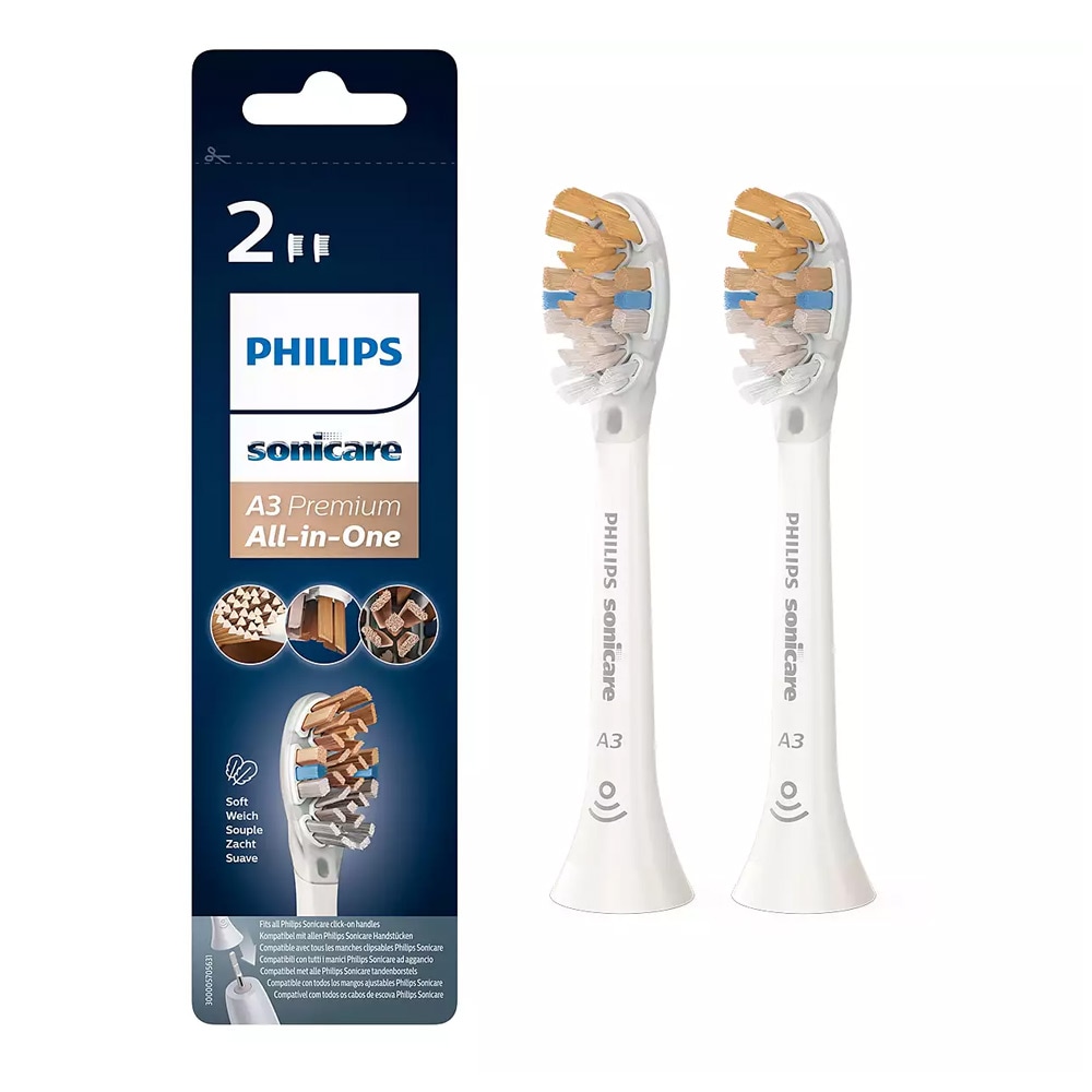 Philips Sonicare A3 Premium  All-in-One  tannbørstehode 2-pakning - Hvit