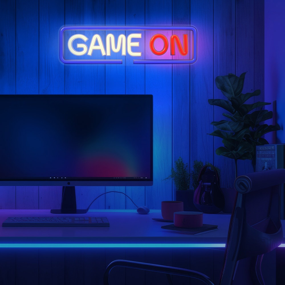 Game On LED Neon Sign - Energibesparende Belysning for Gaming og Dekor