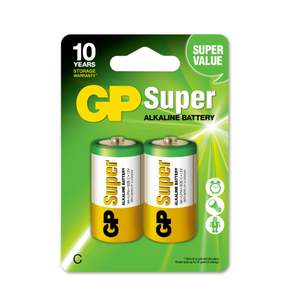 GP Super Alkaline C 2-pakning