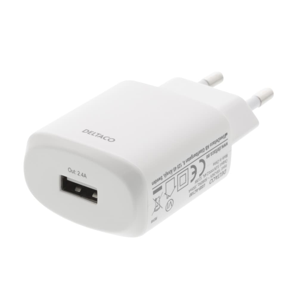 Deltaco USB-lader 2,4A