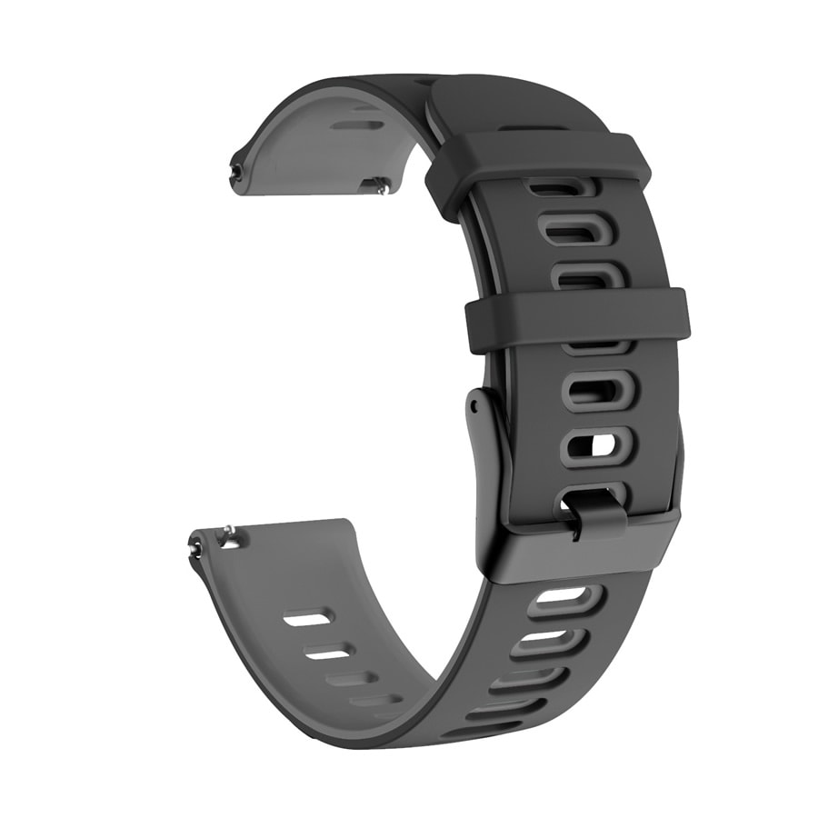 Silikonarmbånd for Garmin Vivoactive 4 / Venu 2 22mm - Svart/grå