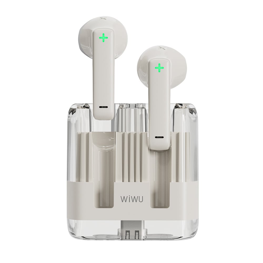 WIWU trådløst Bluetooth-hodesett TWS - hvit