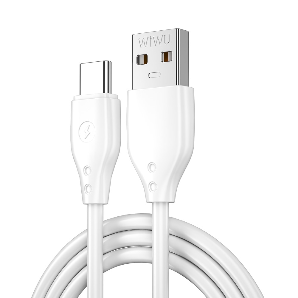 WIWU USB-kabel 2,4A USB til USB-C 1 m - hvit