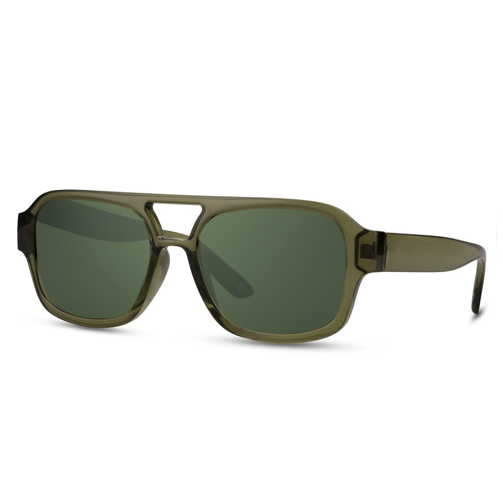 Grønne solbriller med grønt glass