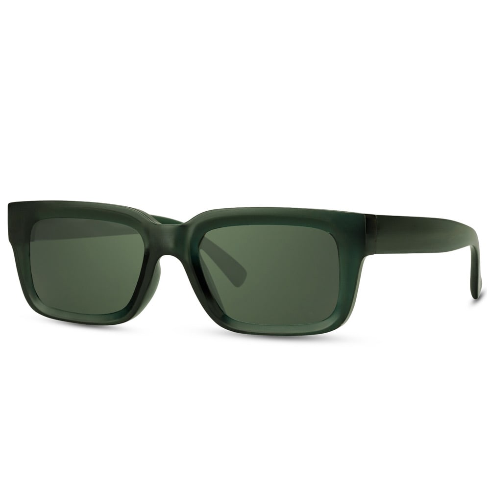 Sorte solbriller med grønt glass